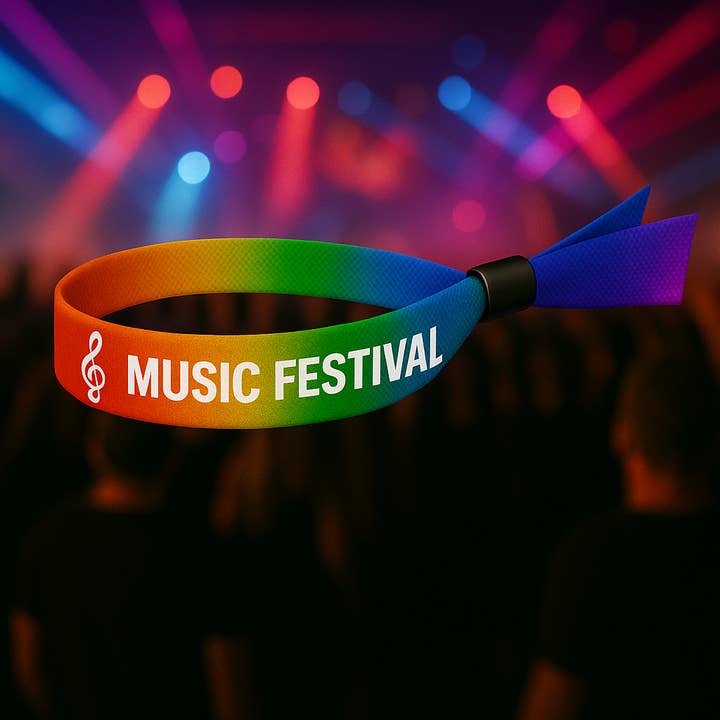 100pc Custom Cloth Wristbands – Full Color Event Fabric Band for wholesale by RapidWristbands