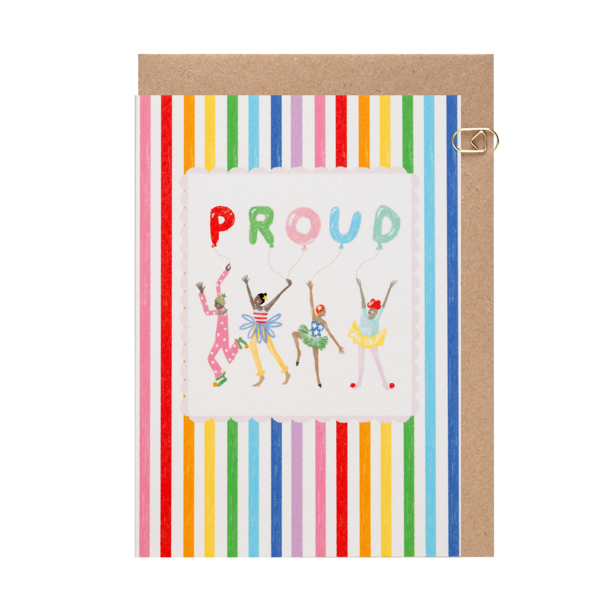 Meloo – wholesale Congratulations card – Rainbow Candy Stripe Proud Card0