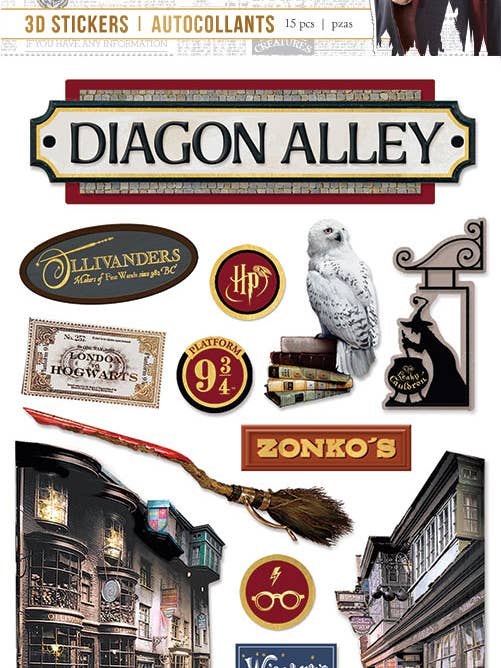 Harry Potter Stickers - Diagon Alley 3D for wholesale by Paper House Productions