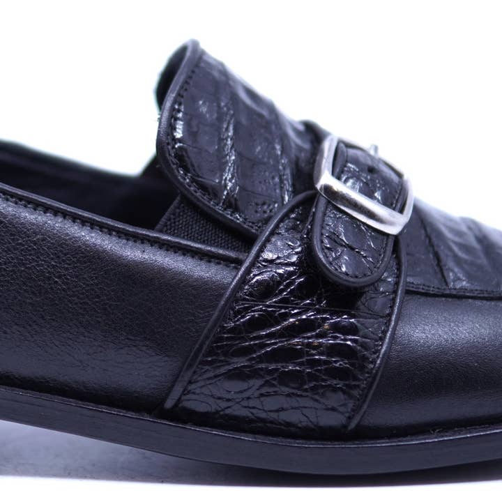 Zapato de vestir mocasín de cocodrilo genuino y cuero 12-US para hombre para venta al por mayor de Max Leather Inc.