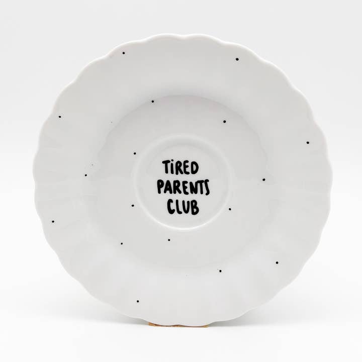 Wall plate small TIRED PARENTS CLUB "dots" for wholesale by ohRuby