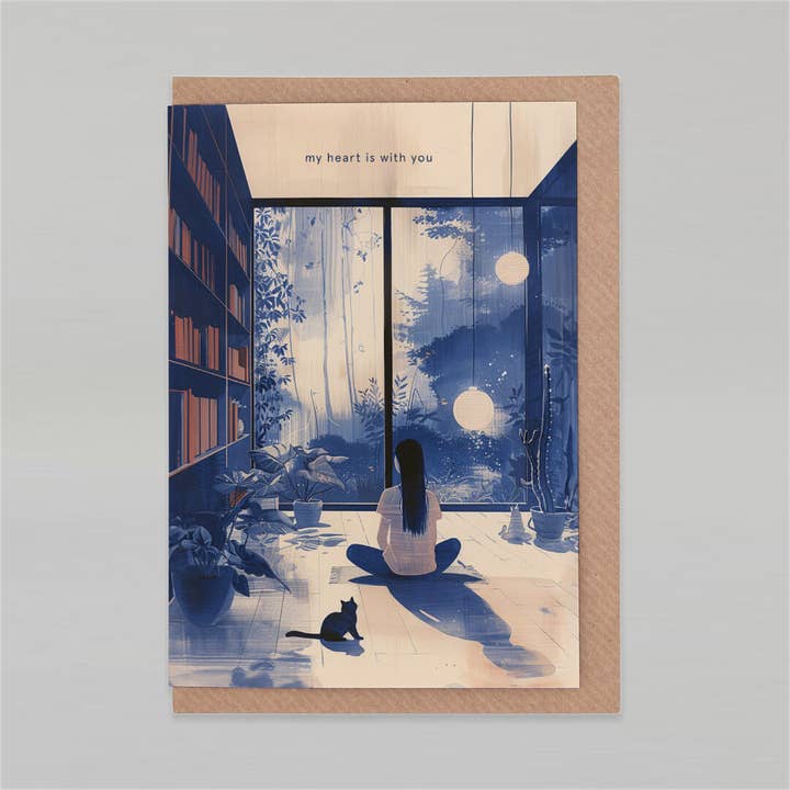 My heart is with you | Sympathy Card | Encouragement Card for wholesale by Botanopia - gifts , decor and cards for plant lovers