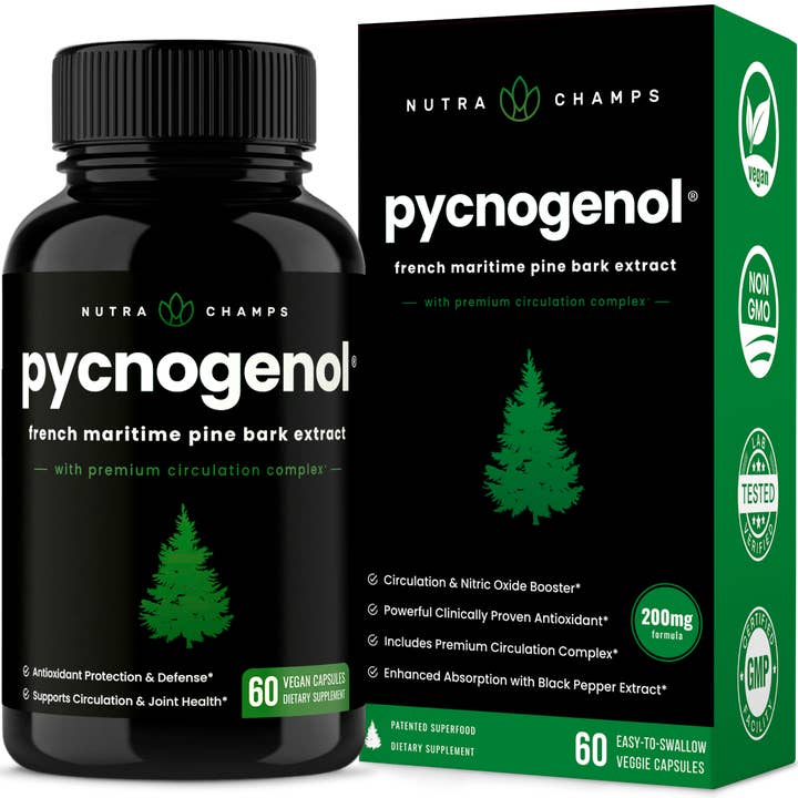 NutraChamps – wholesale Oral supplement/vitamin – Pycnogenol French Maritime Pine Bark Extract | Blood Flow