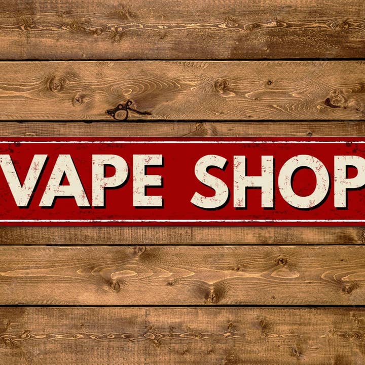 Panneau de rue Vape Shop style vintage pour la vente par Game Time Prints