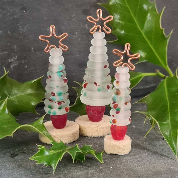 A Little Trinket - Wholesale Christmas Decoration - Lampwork Glass Mini Christmas Tree Ornament - Free standing7