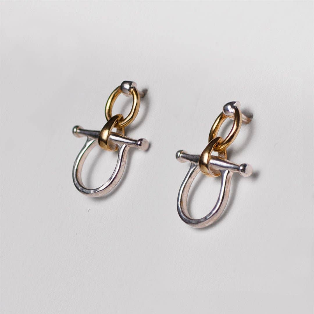 URBAN-EQUESTRIAN - Wholesale Pendant/Charm Necklace - Chelsea - Two Tone Equestrian Horse Bit Necklace9