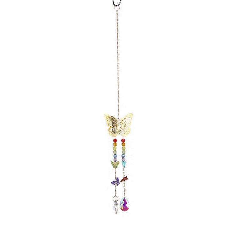 Colorful 3+ Hellow Butterfly Suncatcher Hangings DPH1932 for wholesale on Faire1