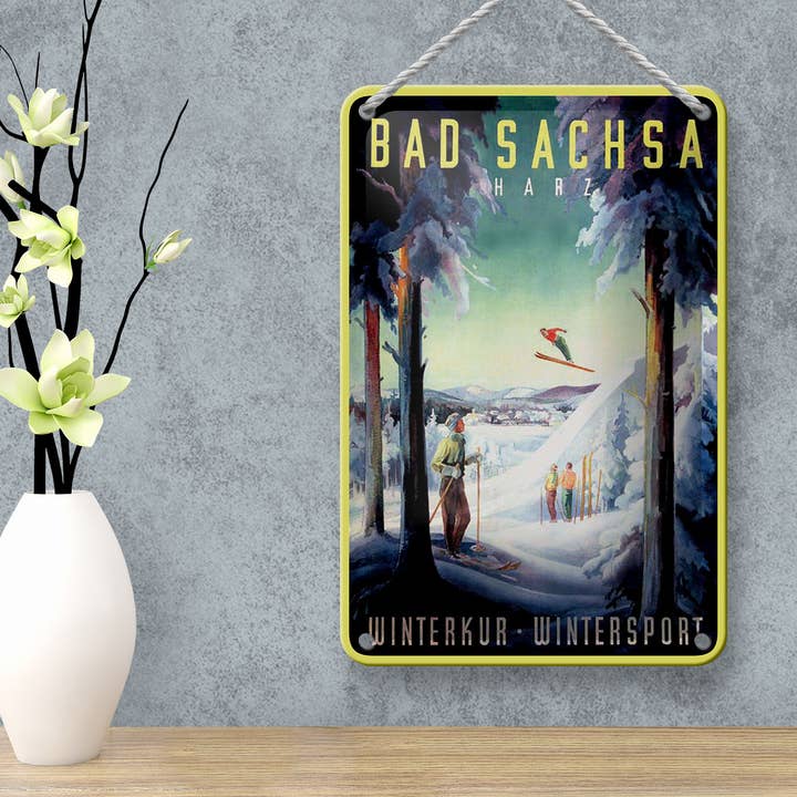 Femer - Wholesale Sign - Metal sign 12x18 cm Bad Sachsa Harz Winter Spa Winter Sports2