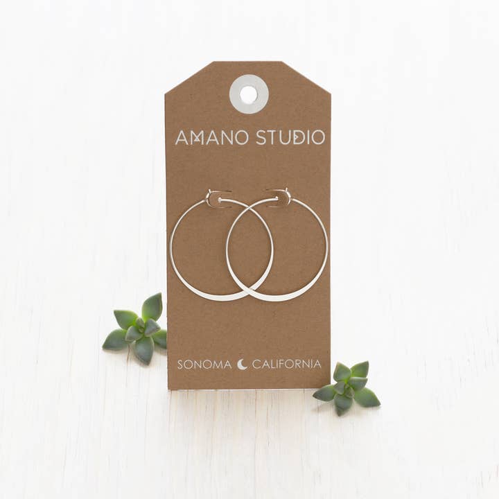 Amano Studio - Wholesale Hoop Earrings - 1.5" Classic Hoop Earrings
