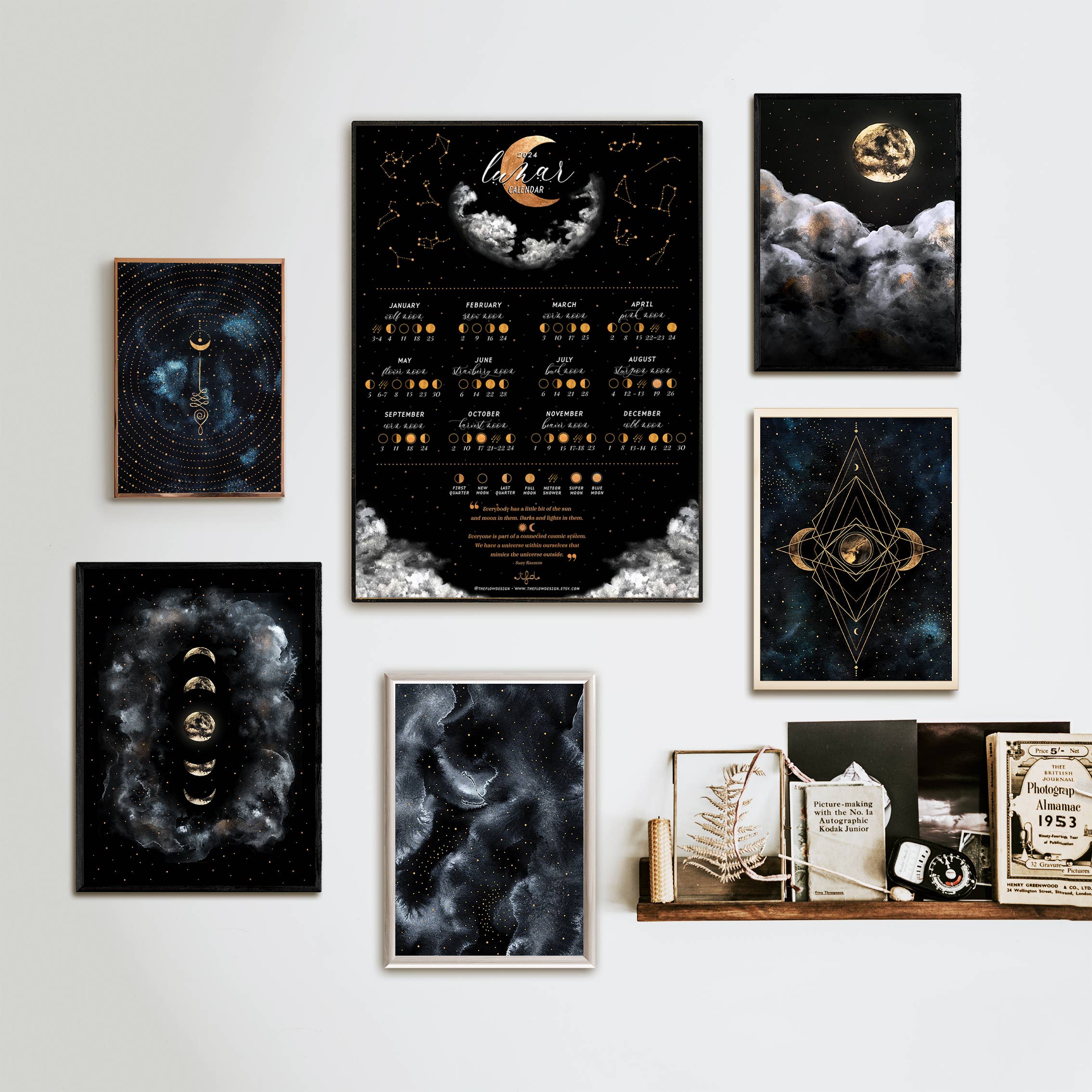 The Flow Design - Vendita all'ingrosso Calendario - Calendario Lunare 2026, Fasi Lunari 20267