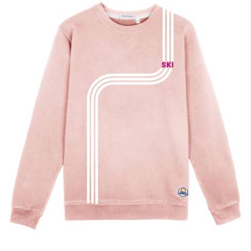 Camisolas French Disorder Dylan Ski Lines rosa claro para mulher por atacado de NHP International