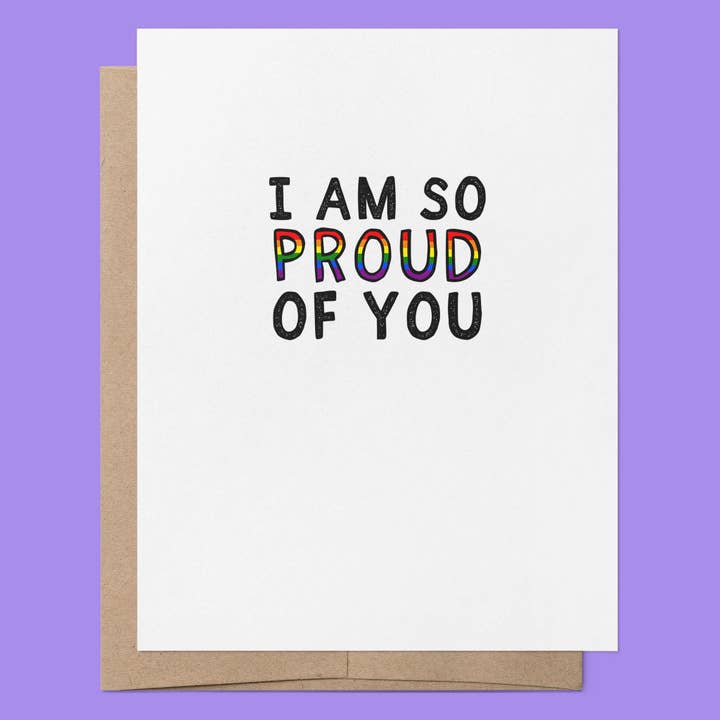 That Queer Card Co – wholesale Congratulations card – Gay I'm So Proud of You | LGBTQ+ Pride Greeting Card2