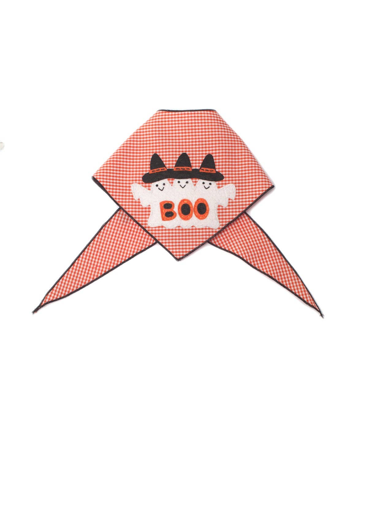 Orange 3 Ghosts Boo Dog Bandana Fun Halloween Pet Accessory for wholesale on Faire4