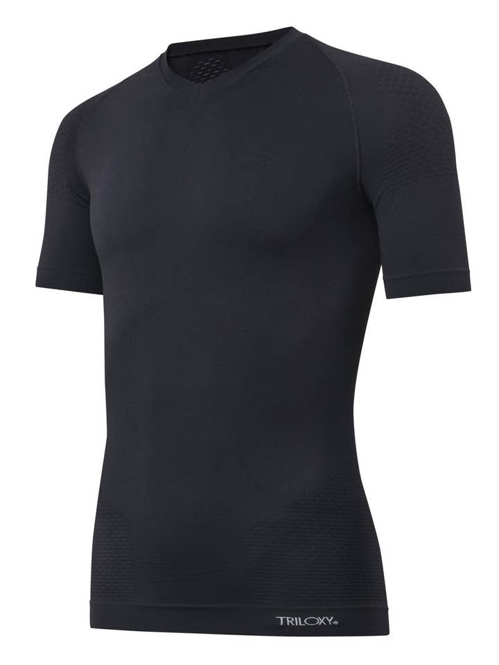 T-shirt FIR homem manga curta - Preto - Dispositivo Médico por atacado de TRILOXY