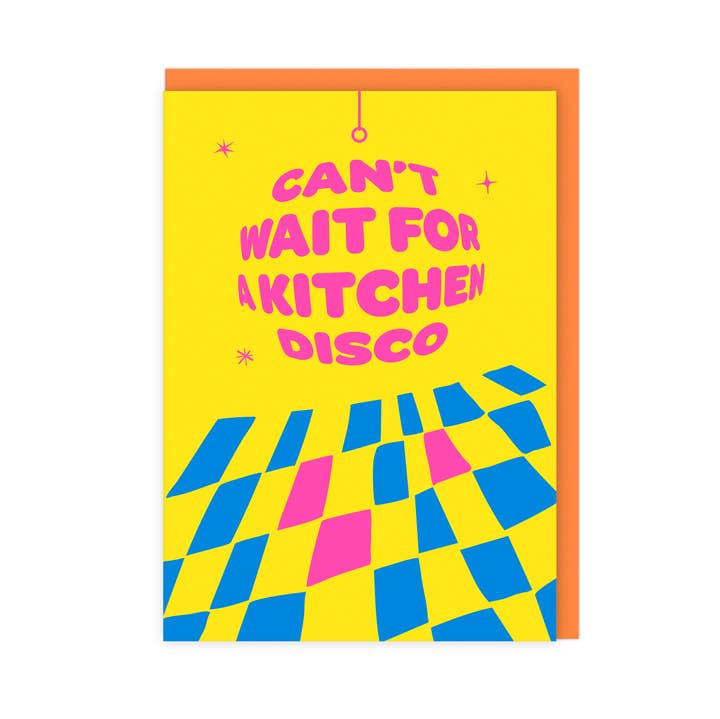 LoveLossDiscoballs – wholesale House-warming card – Kitchen Disco | Playful, Modern New Home Celebration Card