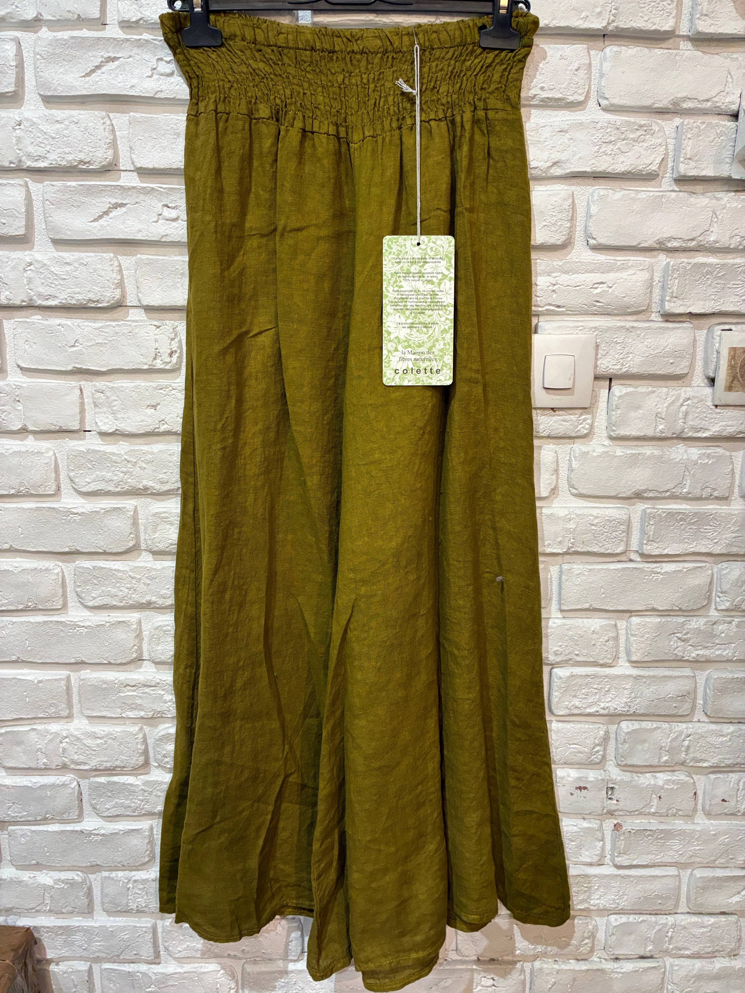 la maison des fibres naturelles - Wholesale Pants - Women's - Flared linen trousers 66031 100%LINEN42