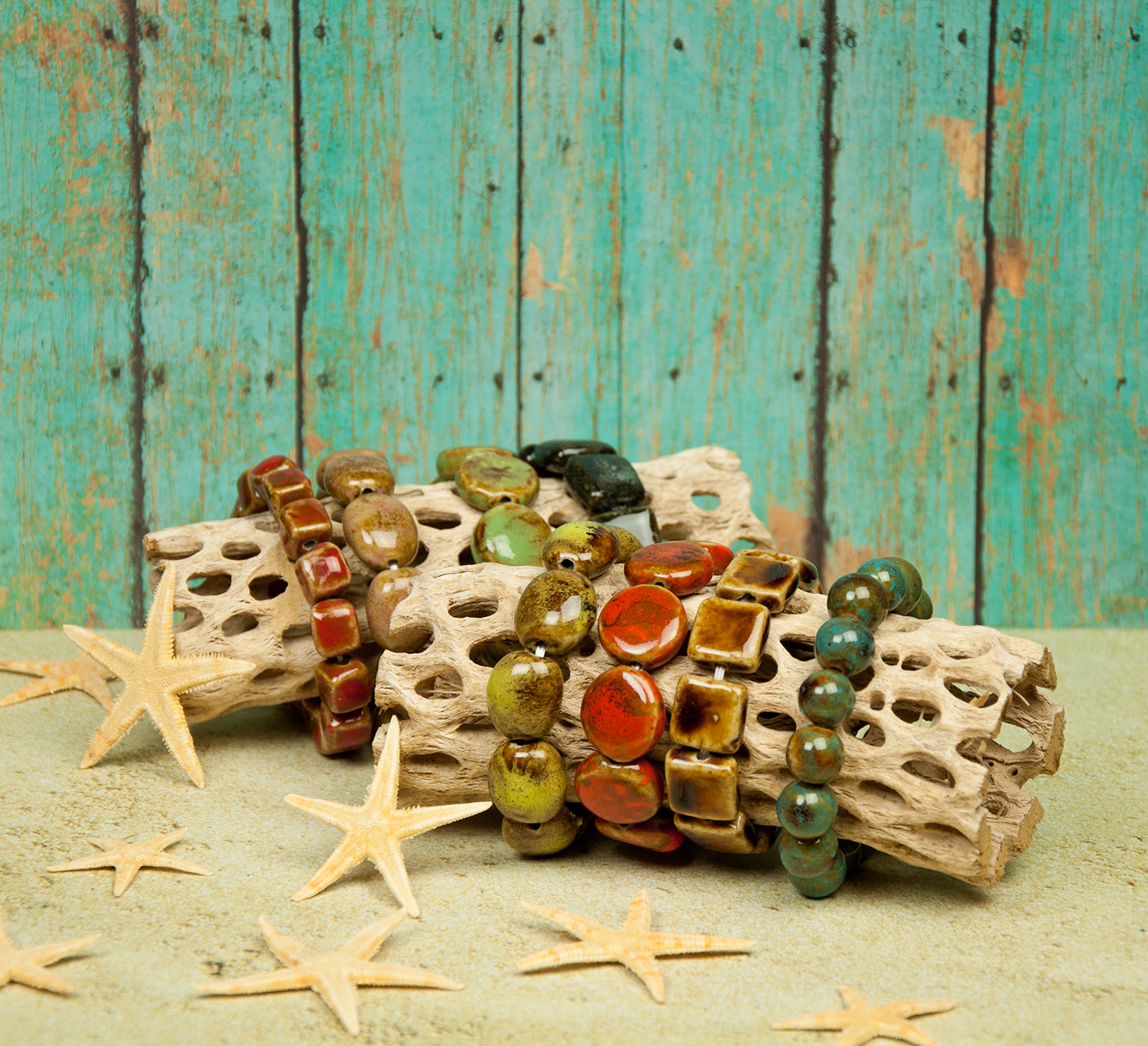 Chloe & Lex - Wholesale Prayer Beads Bracelet - Mixed Color and Shape Clay Bead Stretch Bracelets2