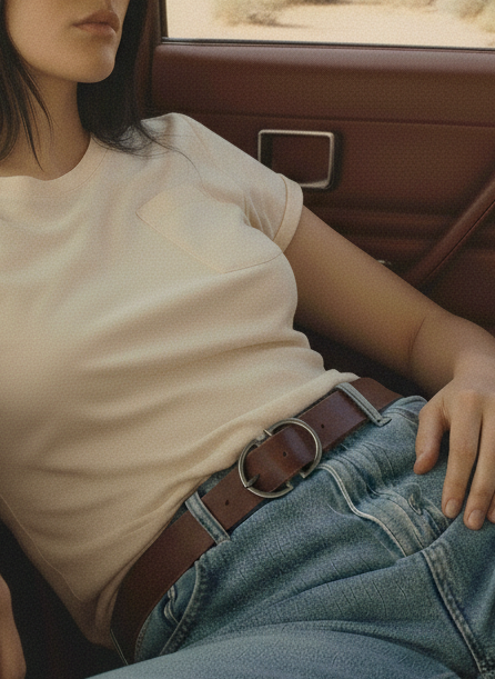 Most Wanted USA – wholesale Bälte - Dam – Silvrigt läderbälte med dubbel D-ring spänne2