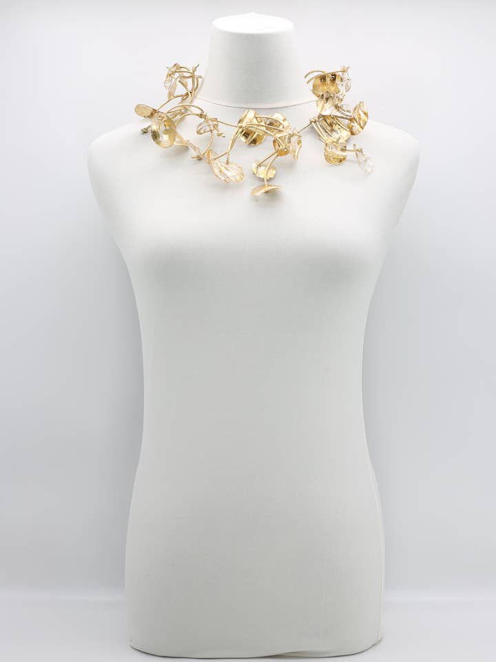 Recycled Plastic Water Lily Leaf Necklaces - Short for wholesale by Jianhui London