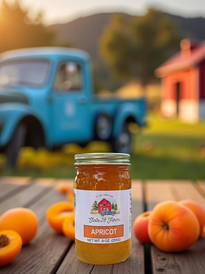 Confiture d'abricot - 9 oz pour la vente par State 28 Farm