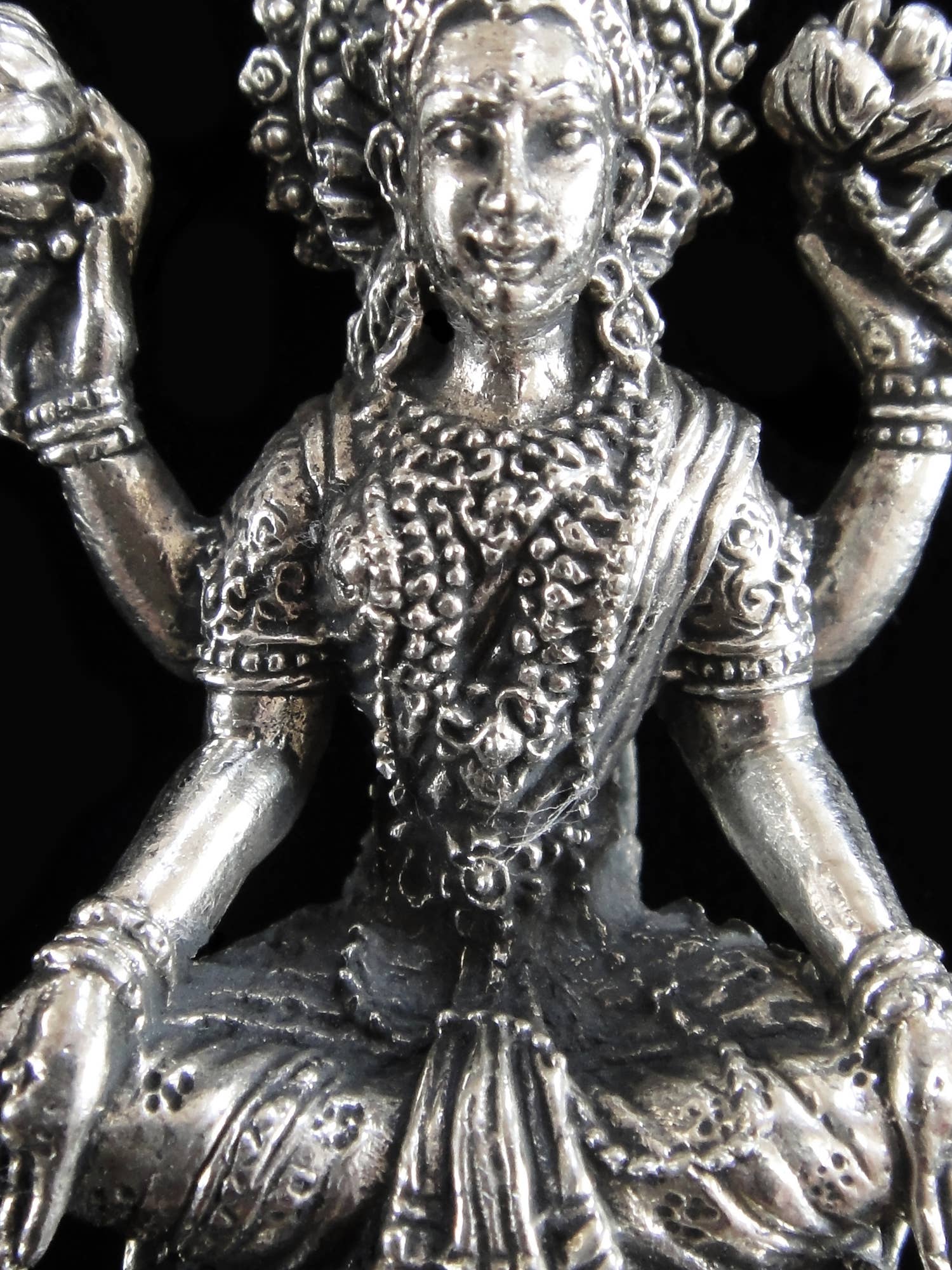 Tika - Wholesale Sculpture - Brass Deity Statuette - Large - Seated Lakshmi1