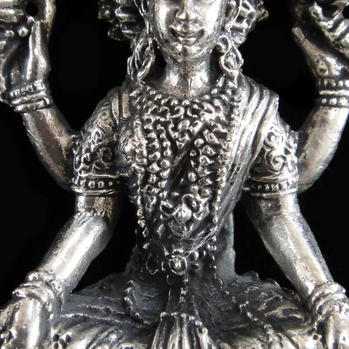 Tika - Wholesale Sculpture - Brass Deity Statuette - Large - Seated Lakshmi1