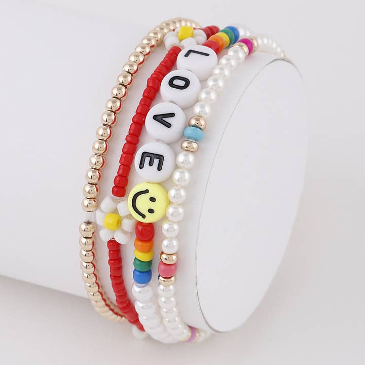 Smiley Love Bracelet for wholesale by 3AM BY H&D ACCESSORIES