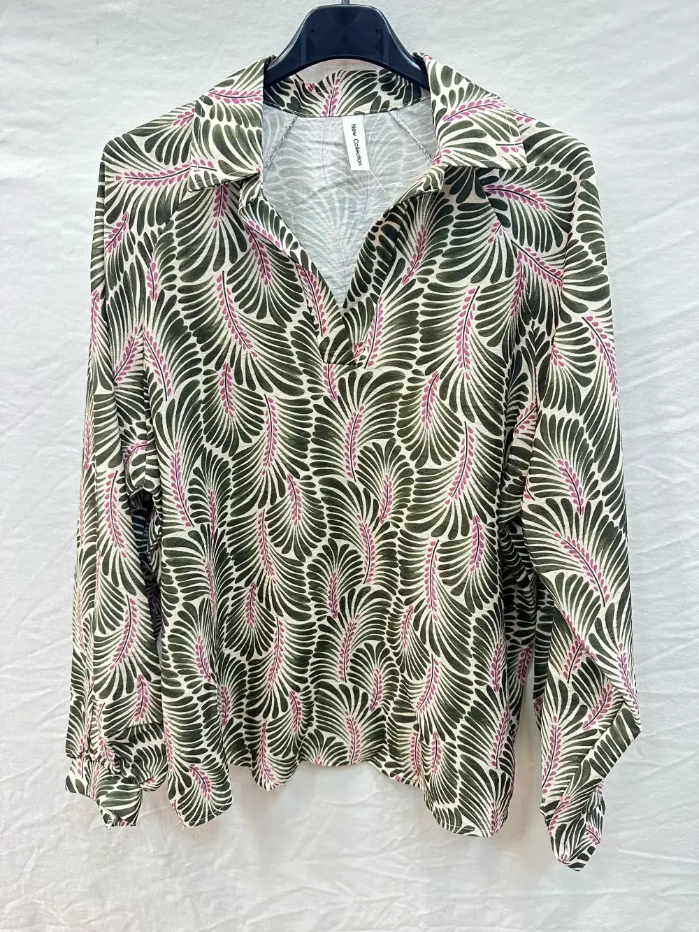 Mimi & Gogo - Wholesale Button Down Shirt - Women's - Printed Blouse @60052_BsImprime5