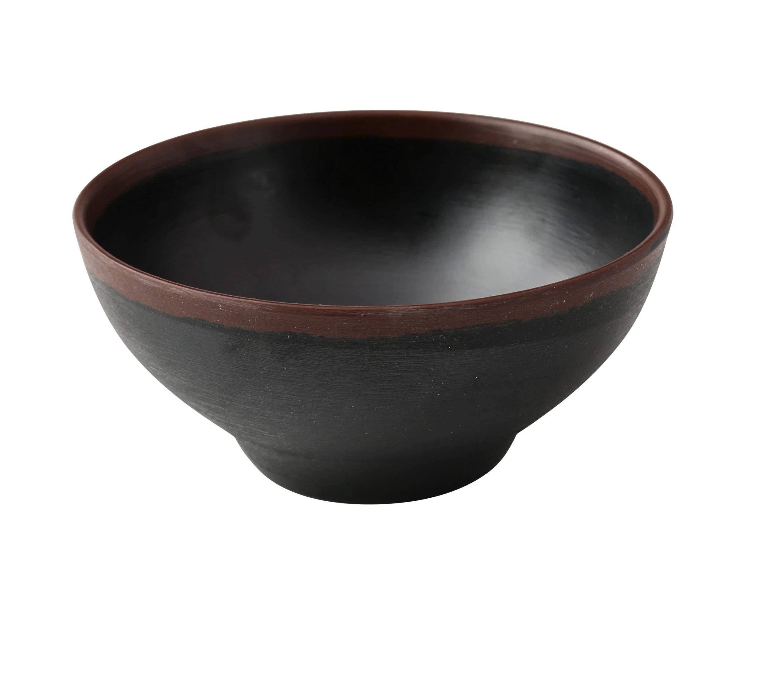 EcoQuality - Wholesale Bowl - 5 1/2"x2 1/2" Cereal Bowl, Nature Art Melamine Black 16oz0