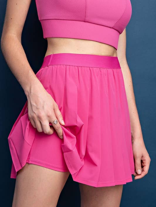 S217037 Active Stretch Woven Pleat Tennis Skorts for wholesale by Sunday Morning