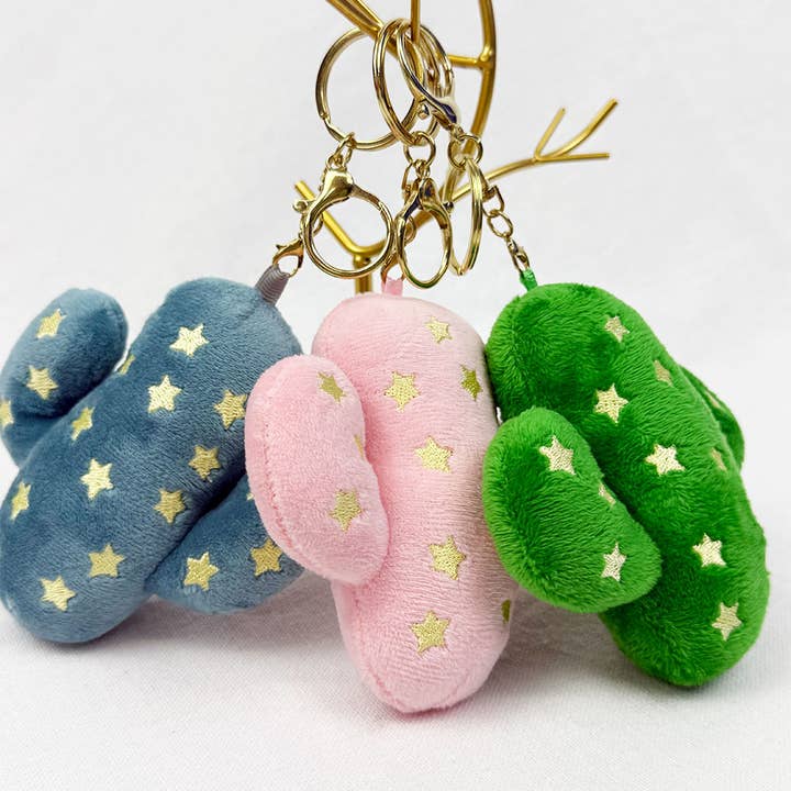 MIX COLOR Cactus Plushie Key Chain for wholesale on Faire4