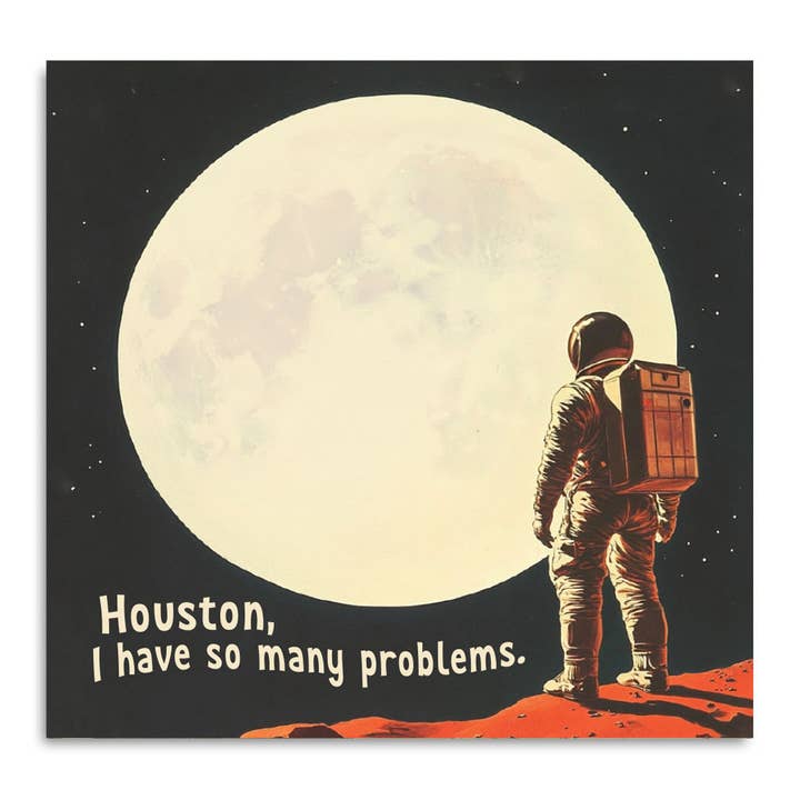 Bad Betty Greeting Co. - Wholesale Sticky Notes - Houston, I Have So Many Problems - Funny Sticky Note Pad