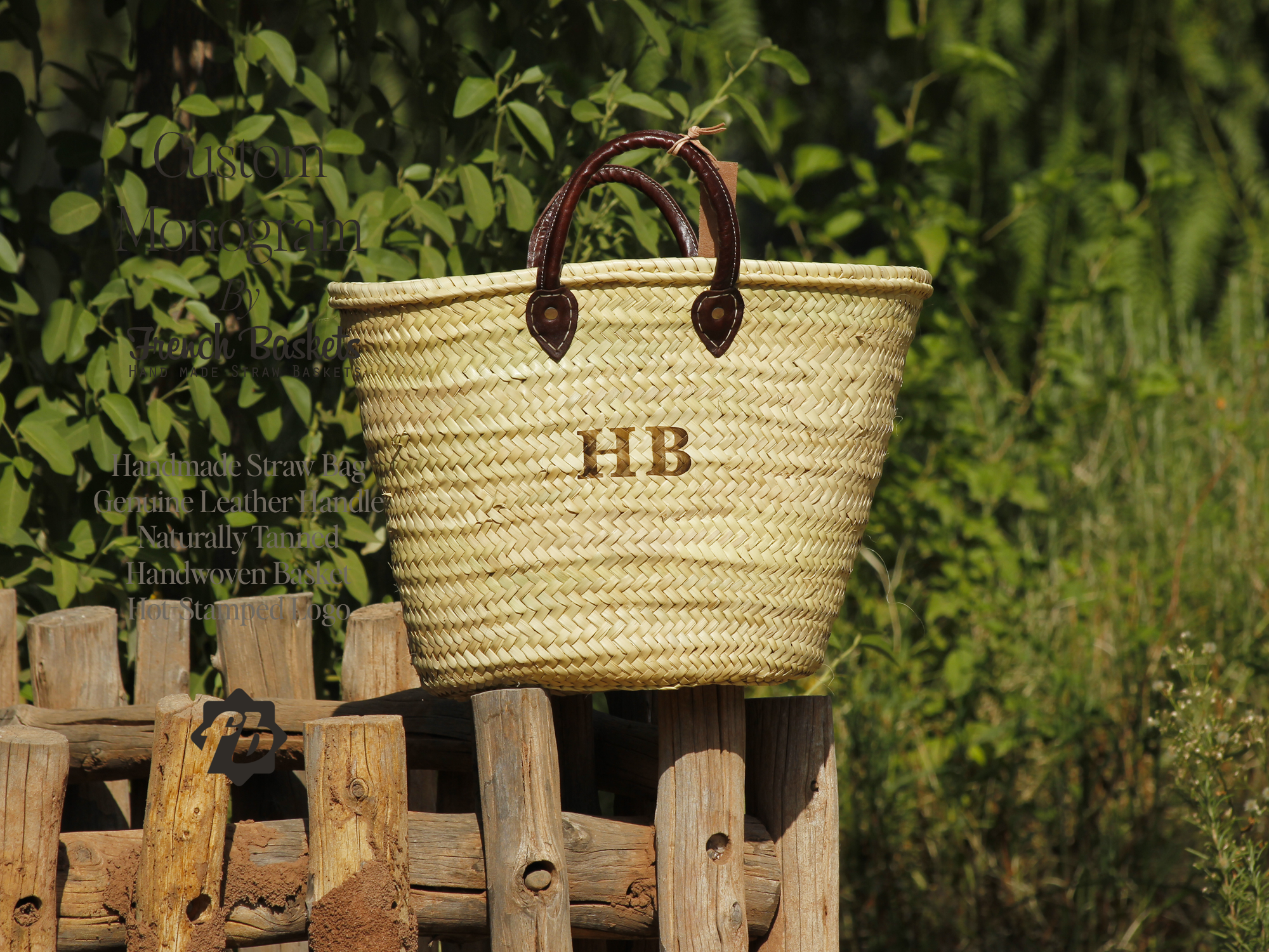 French Baskets - Vendita all'ingrosso Cinghia per borsa - Unisex - Monogramma personalizzabile con cestino francese stampato a caldo0