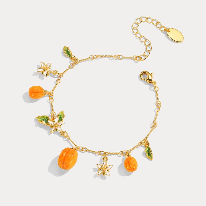 Golden Apricot Flower Bracelet for wholesale by Verdivine