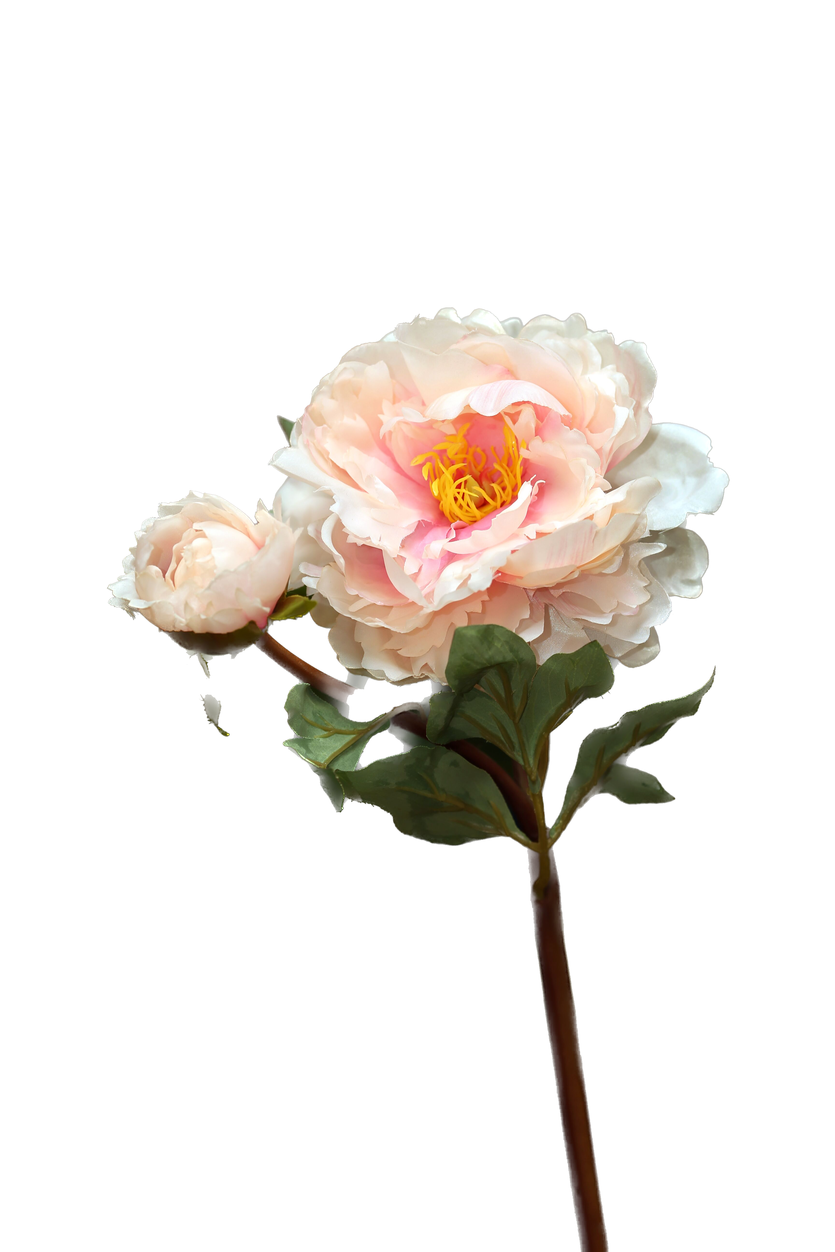 Mezu Silk Flowers – wholesale Artificial flowers – Artificial Light Pink Peony with Bud2