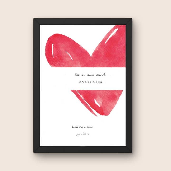 JOG | Maison d’éditions - Wholesale Art Print - Display - Poem, Pen and Paper - Oxytocin Shot2