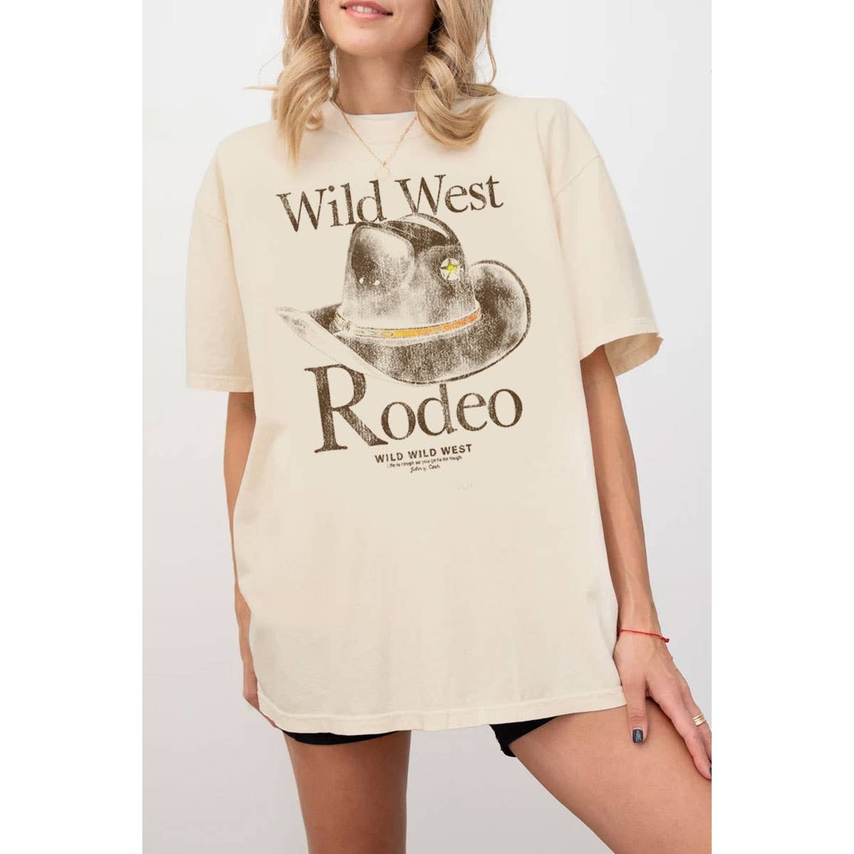 HRTandLUV - Wholesale Tunic - Women's - WILD WEST RODEO OVERSIZED MINERAL GRAPHIC TEE1