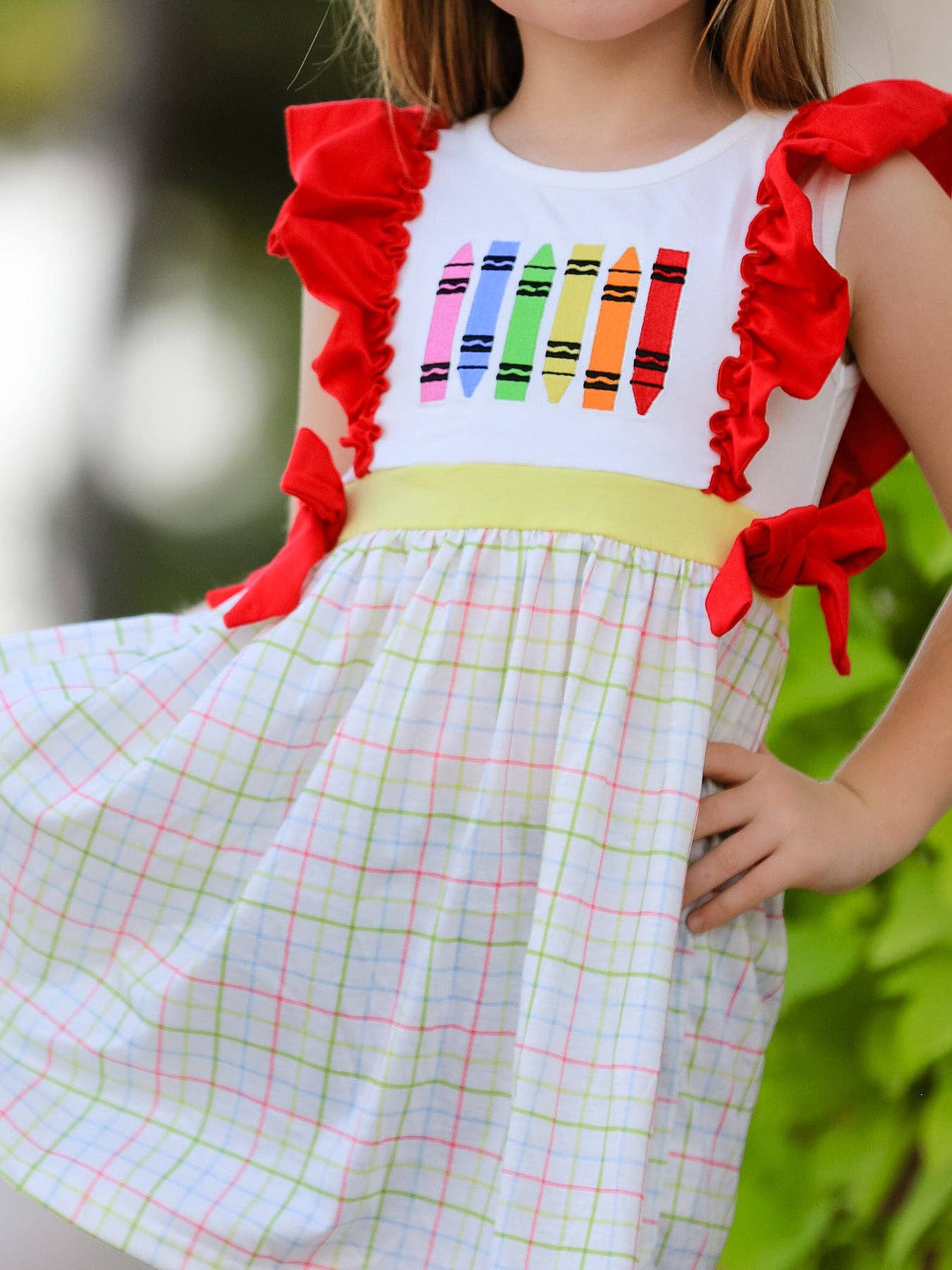 Rylee Faith Designs - Wholesale Jurk - Kinderen - Terug-naar-school geborduurde meisjesjurk4