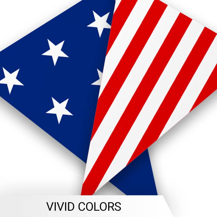 G128 - Wholesale Party Sign/Banner - G128 American USA Star & Stripe Pennant Banner | Flag 7 x 8 Inch, Full String 9.8 Feet | Printed 150D Polyester, Decorations For Bar, School, Festival Events Celebration (Total 10 PCS)7