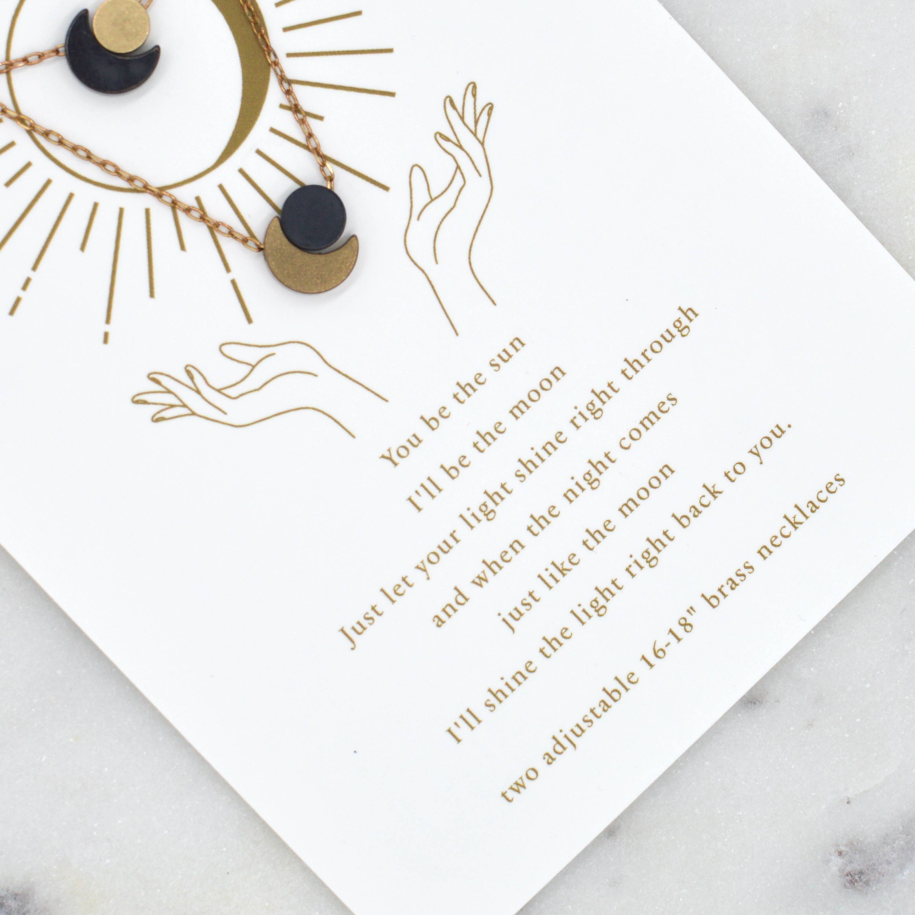 Ker-ij Jewelry – wholesale Hänge-/berlockhalsband – BFF Sun & Moon Halsband på kort5