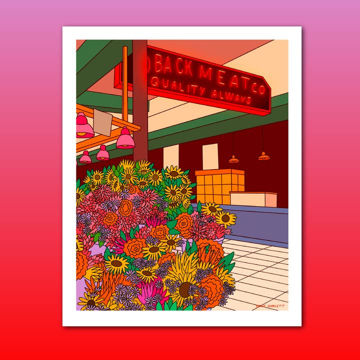 Pike Place Art Print for wholesale by Katie Scarlett