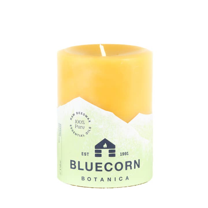 Bluecorn Candles - Wholesale Pillar Candle - Botanica Beeswax Scented Pillar Candle