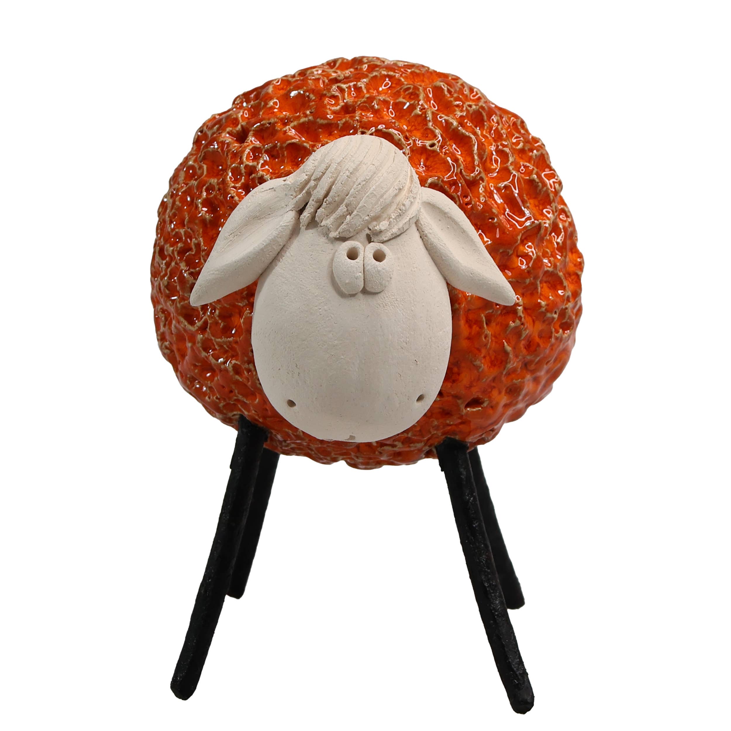 Enigma Supplies - Vendita all'ingrosso Statuette decorative - Pecora lanosa con gambe in ferro, statuetta in ceramica, vari colori16