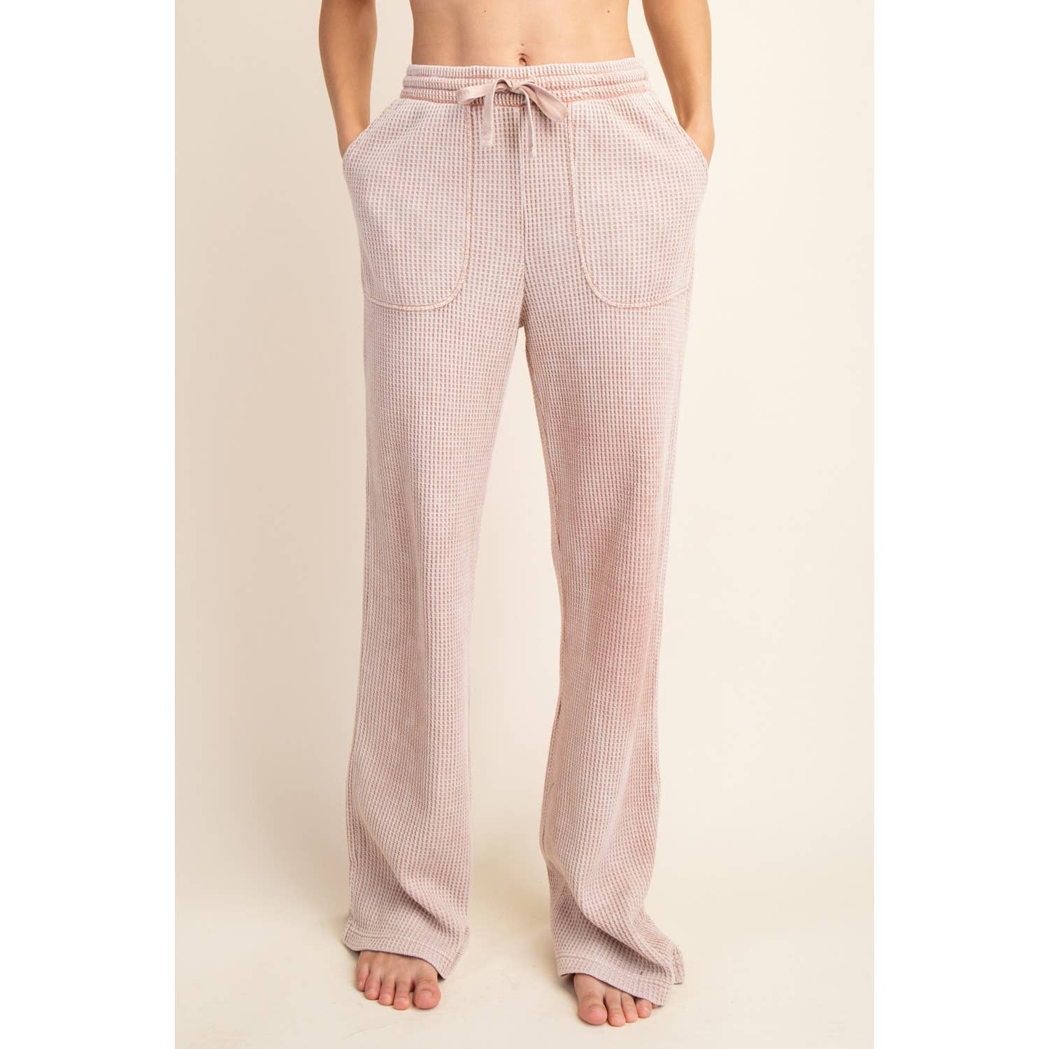 Rae Mode - Wholesale Athletic Pants - Women's - MINERAL WASHED WAFFLE STRAIGHT SWEATPANTS19