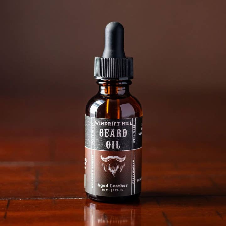 Windrift Hill Goat Milk Skincare - Wholesale Beard Conditioner - Aged Leather | Beard Oil