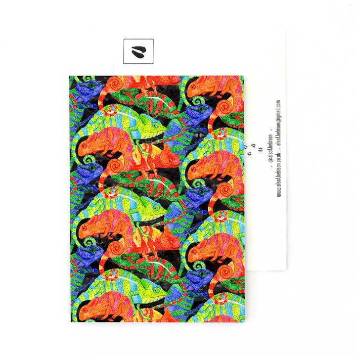 Camouflage of Chameleons Postcard for wholesale by Bison Bindery