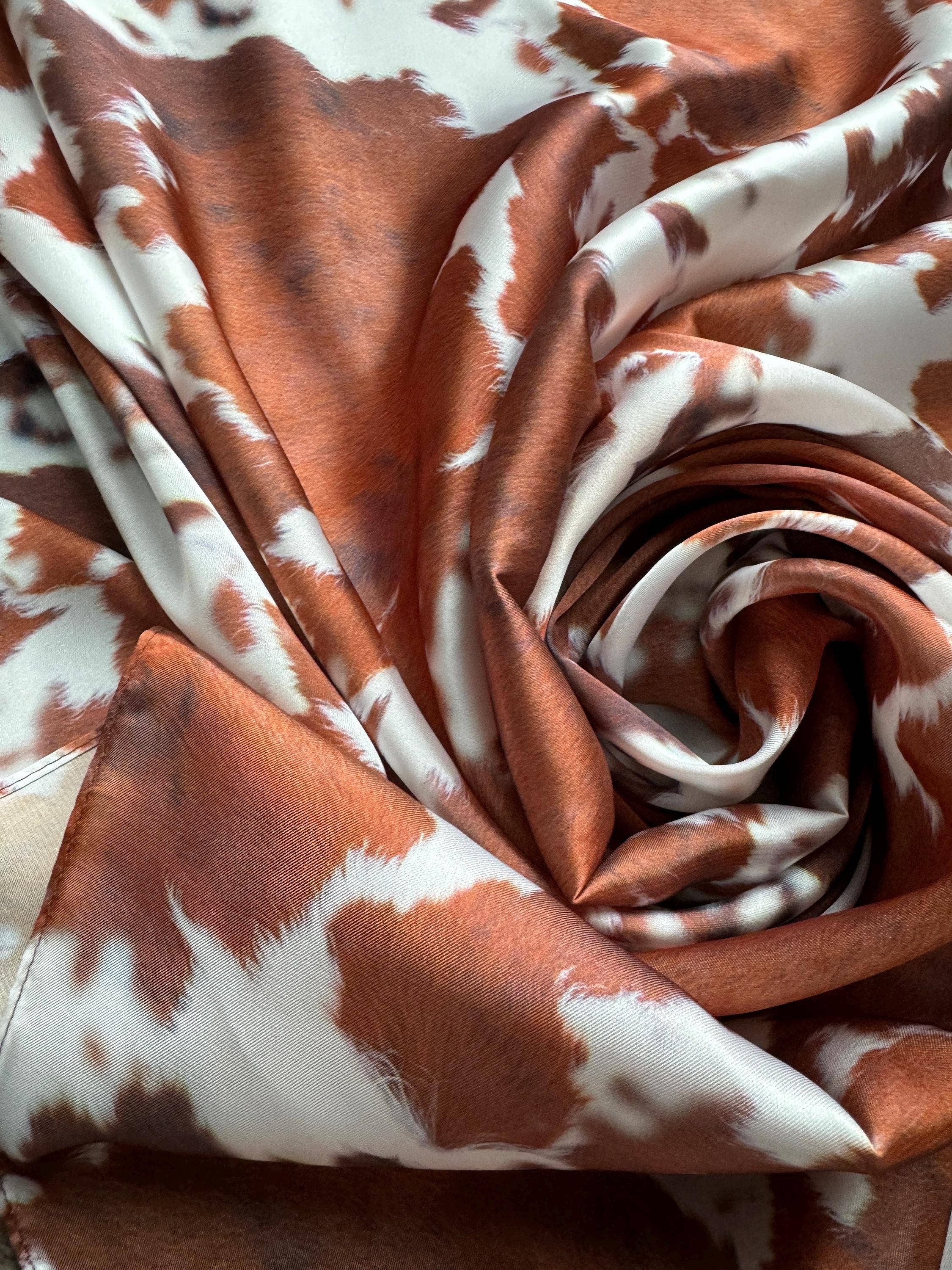 Double B Wild Rags - Venta al por mayor Bandana - Mujer - Pañuelo de Cuello Vaquero Occidental de Piel de Vaca Longhorn Rojo por Double B Wild Rags6