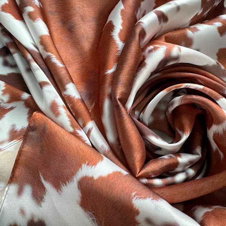 Double B Wild Rags - Venta al por mayor Bandana - Mujer - Pañuelo de Cuello Vaquero Occidental de Piel de Vaca Longhorn Rojo por Double B Wild Rags6