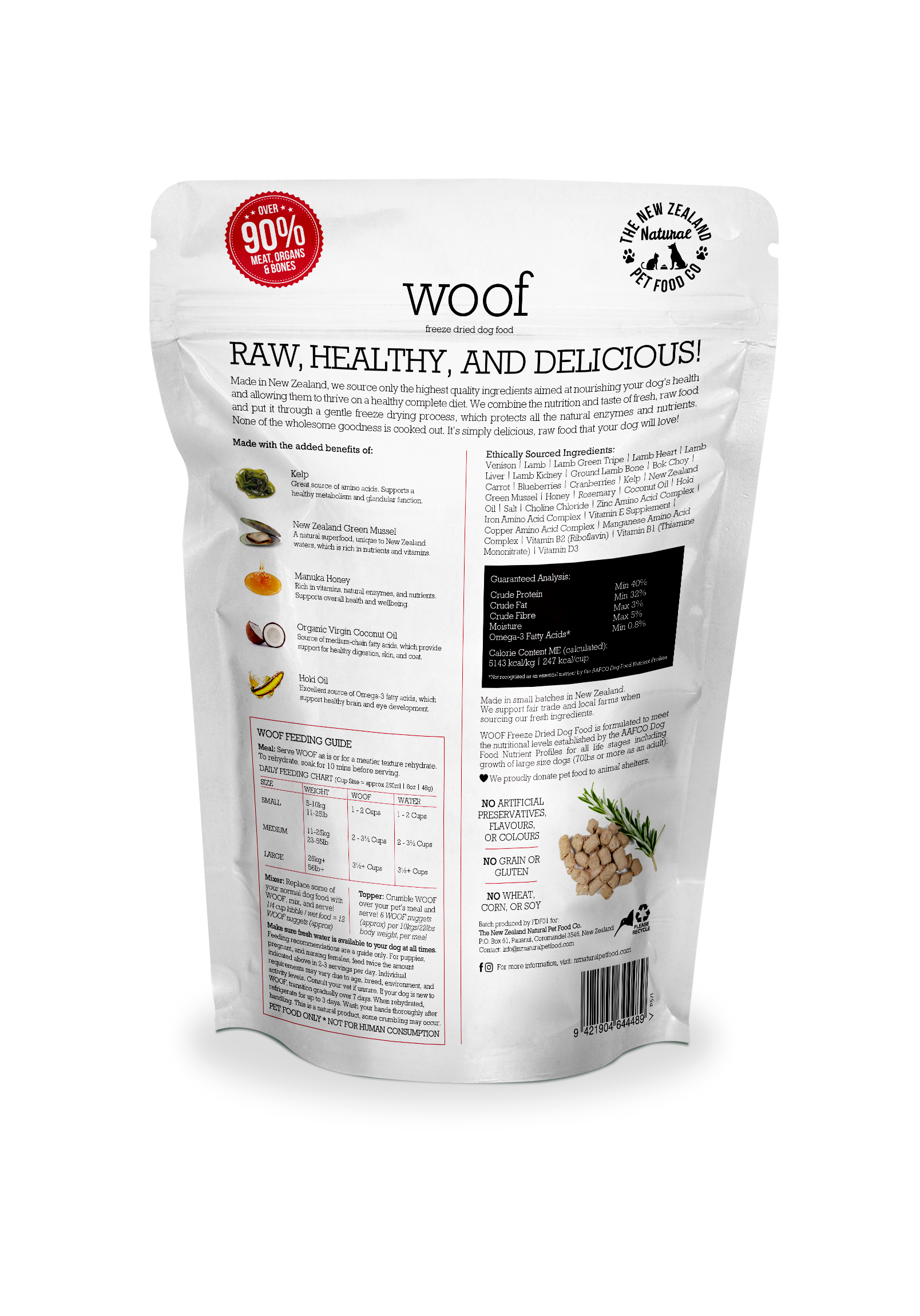 The New Zealand Natural Pet Food Co - Wholesale Pet Food - Dog - Woof Wild Venison Freeze Dried Dog Food10