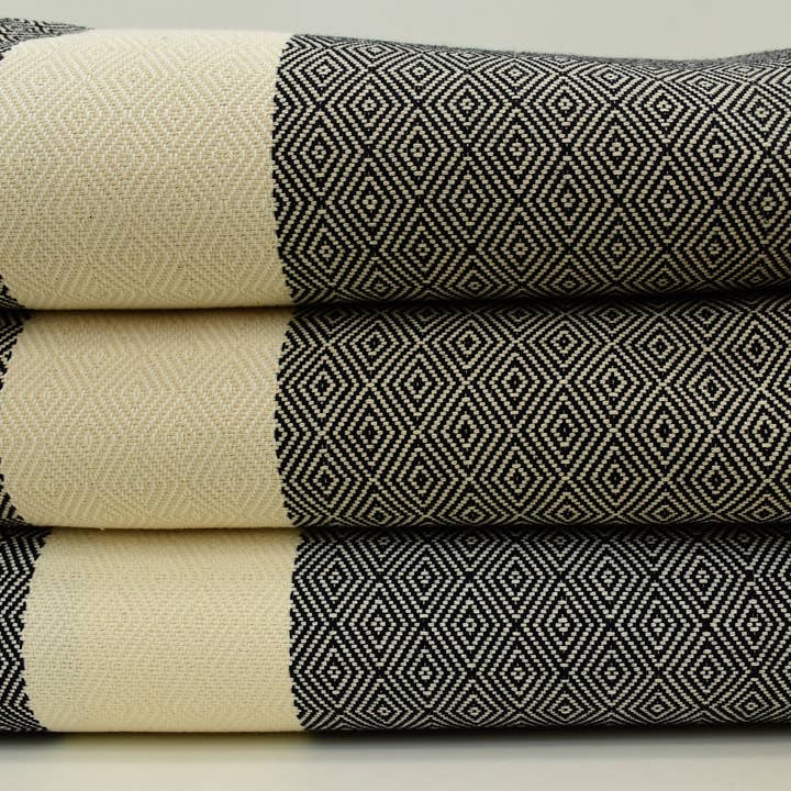Luxuriöse Bettdecke, Schwarze Decke 208x239 cm Dicke Türkische Baumwolle für den Großhandel von Organic Turkish Towels
